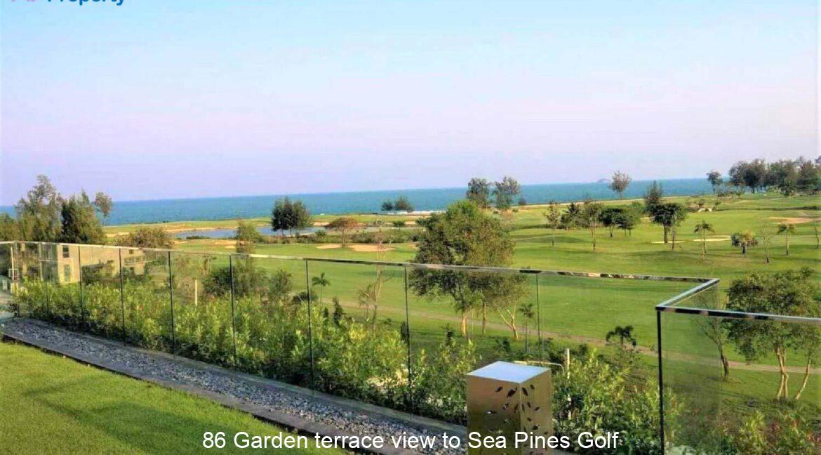 86 Garden terrace view to Sea Pines Golf
