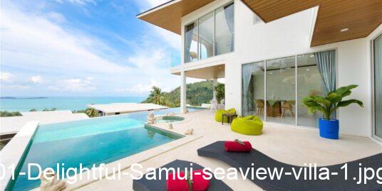 Delightful Samui Seaview Villa at Chaweng Noi Beach