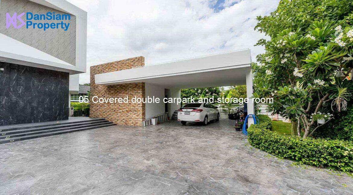 05 Covered double carpark and storage room