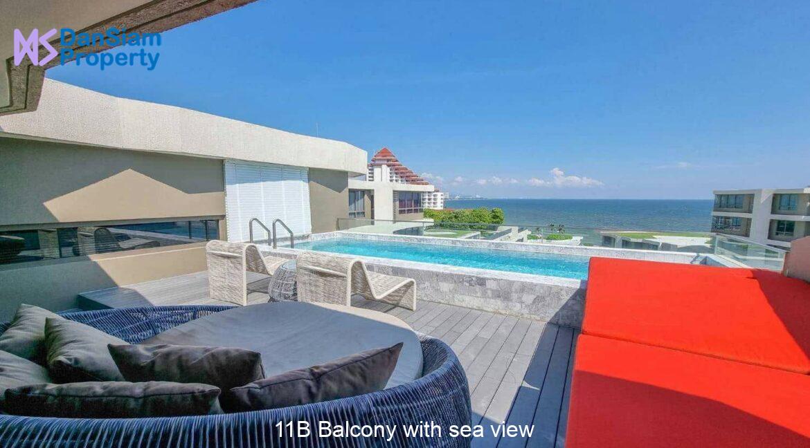 11B Balcony with sea view