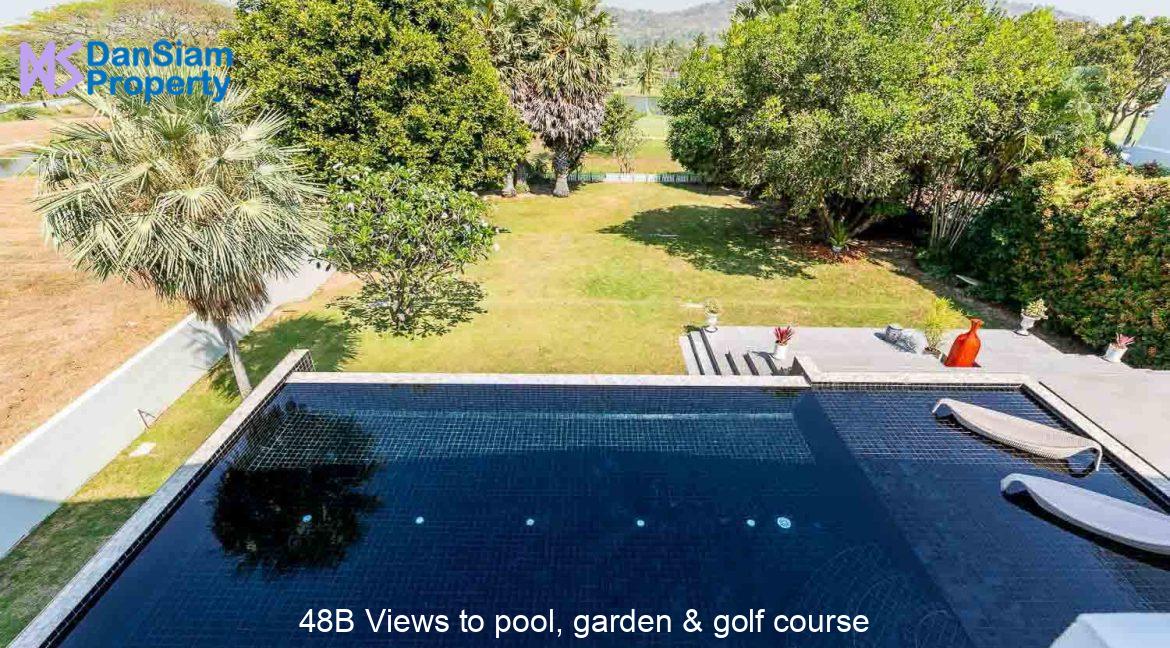 48B Views to pool, garden & golf course