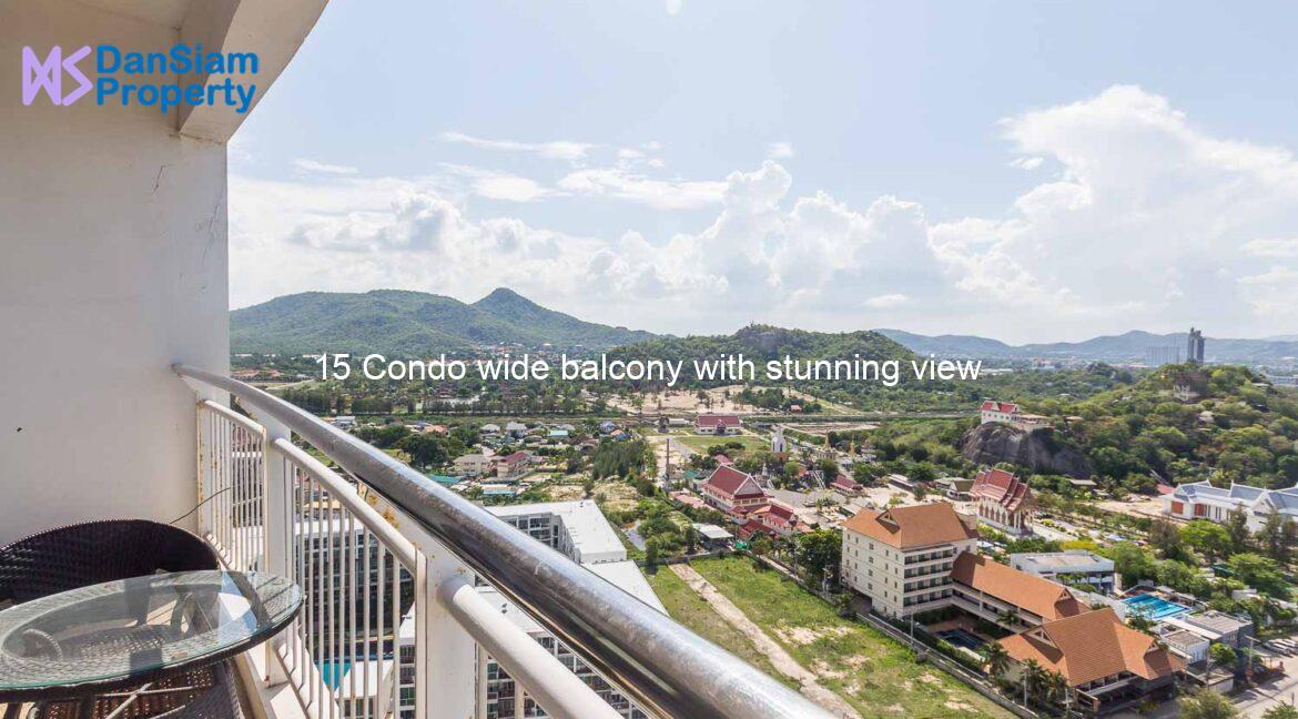 15 Condo wide balcony with stunning view
