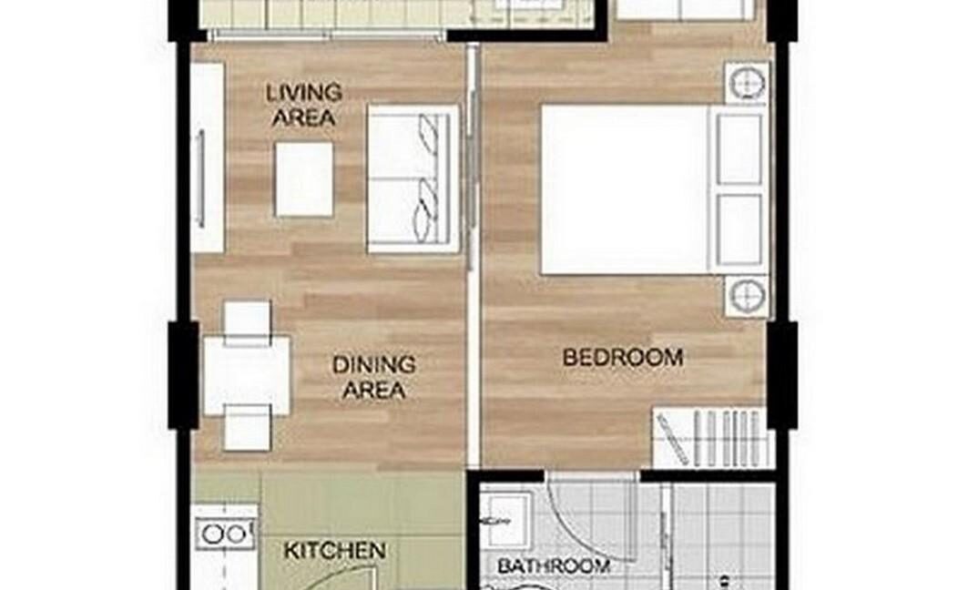 72 Condo Floorplan (1-Bedroom)