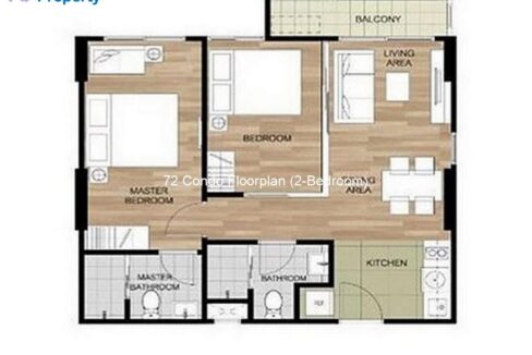 72 Condo Floorplan (2-Bedroom)