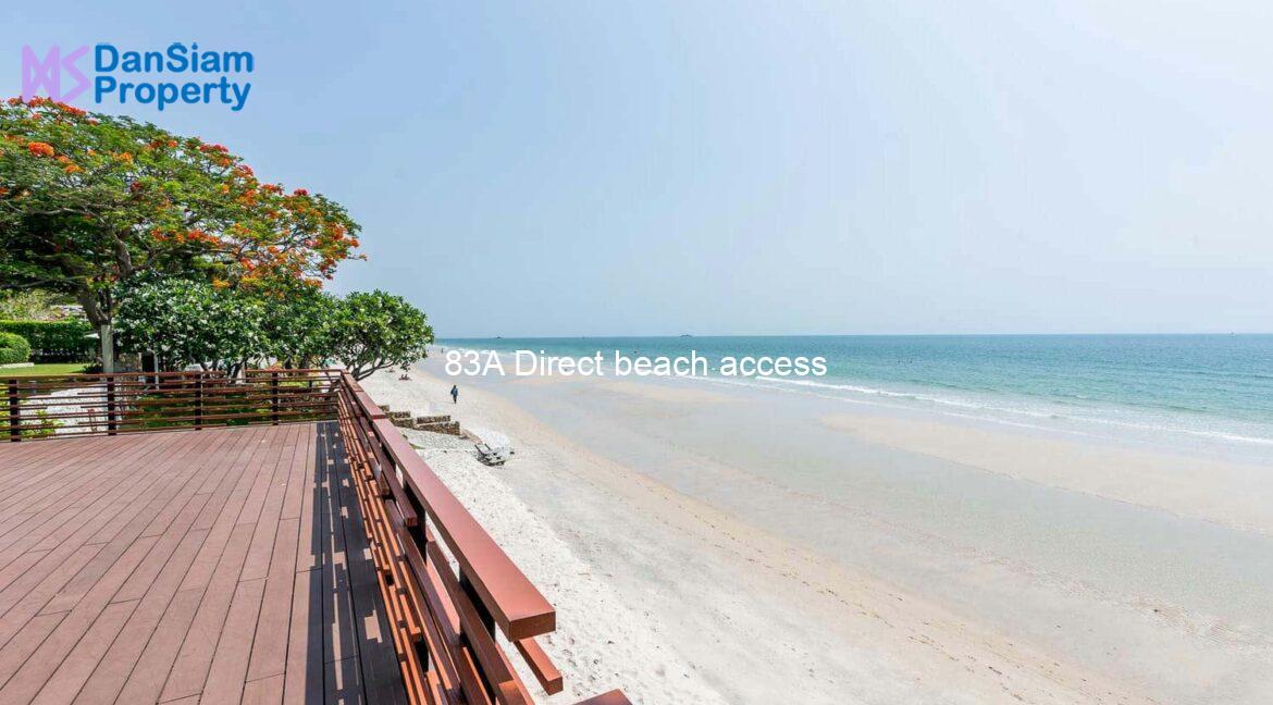 83A Direct beach access