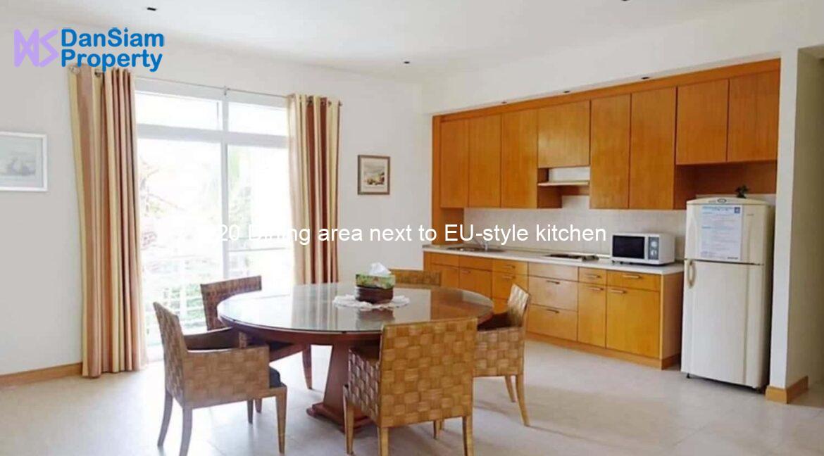 20 Dining area next to EU-style kitchen