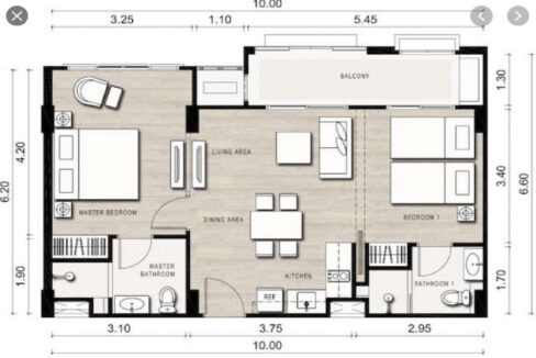 71 Autumn Floorplan (2 Bedroom)