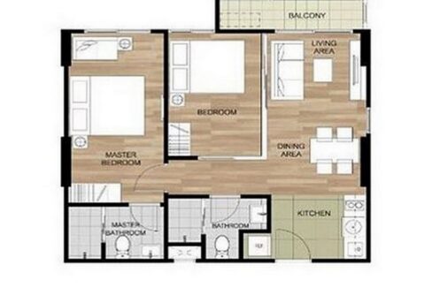 72 Condo Floorplan (2-Bedroom)