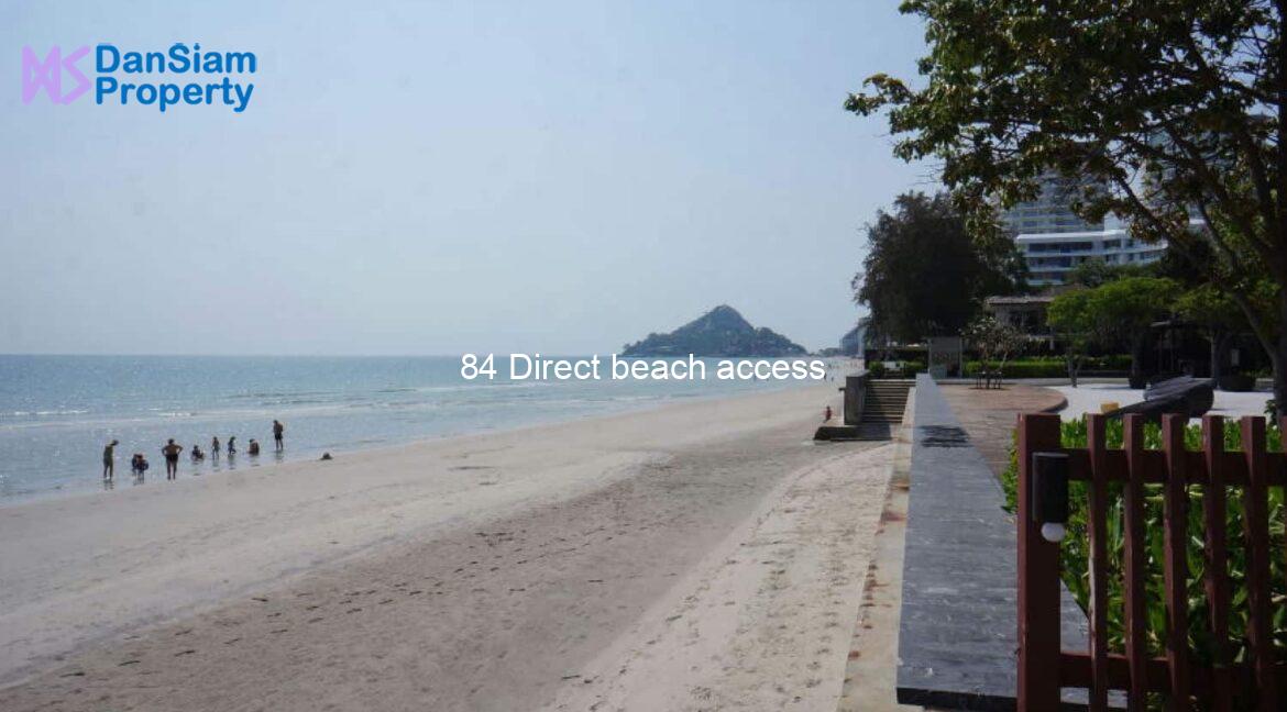 84 Direct beach access