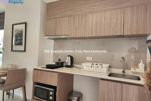 90E Example Condo, Fully fitted kitchenette
