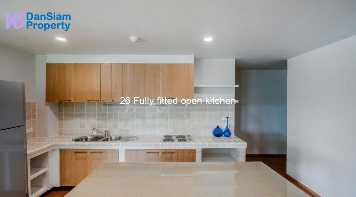 26 Fully fitted open kitchen