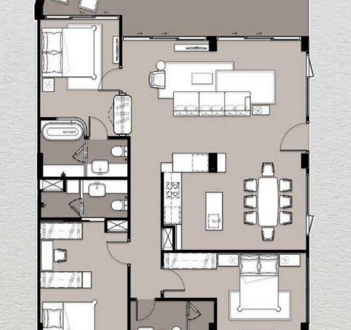 71 IRHH Floorplan (3-Bedroom Duplex Pool Access)