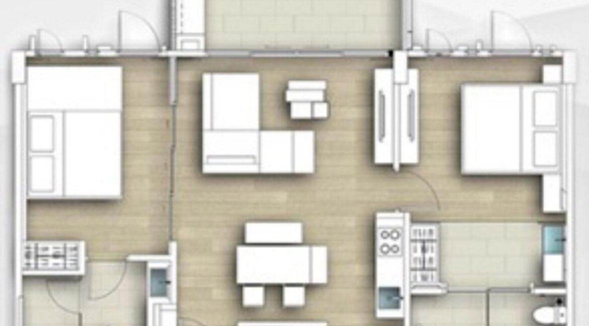 71 Condo Floorplan (2-Bedroom)