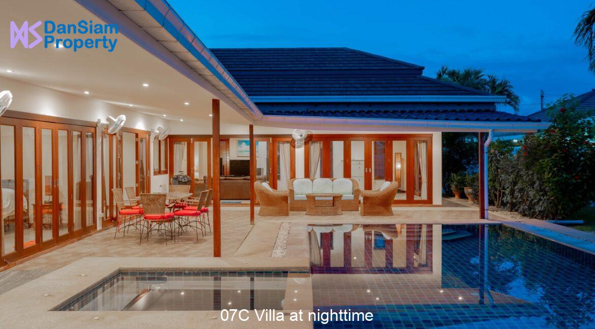 07C Villa at nighttime
