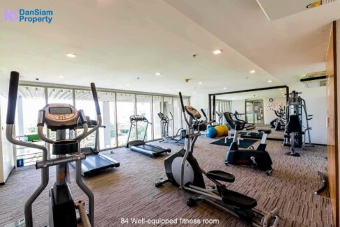 84 Well-equipped fitness room
