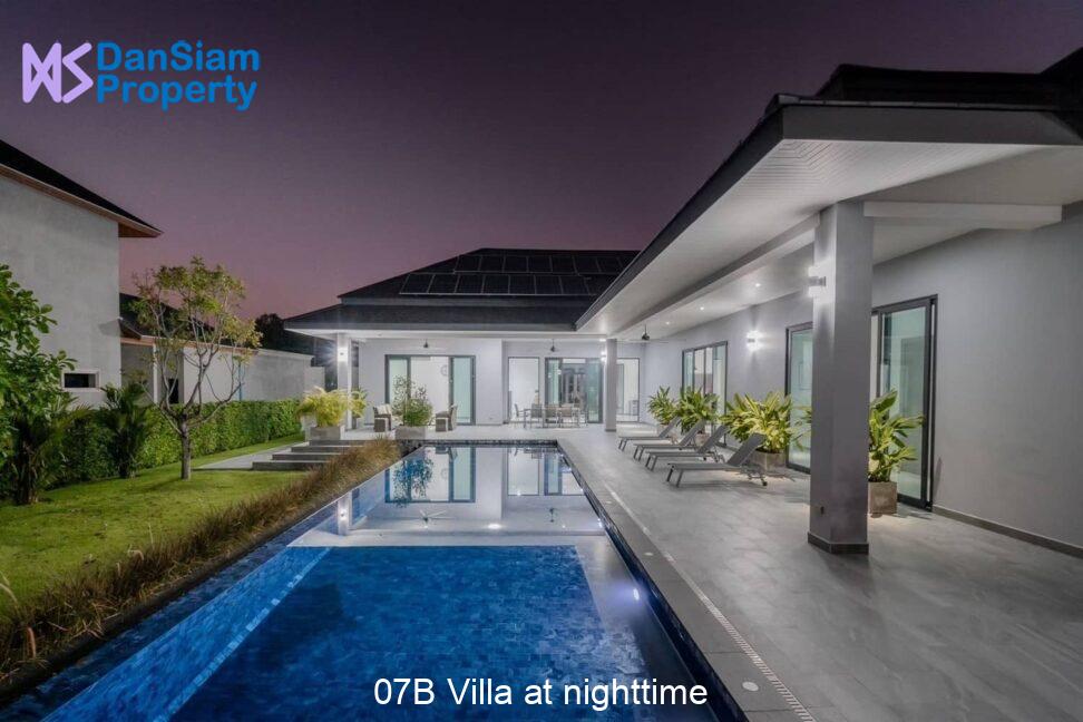 07B Villa at nighttime