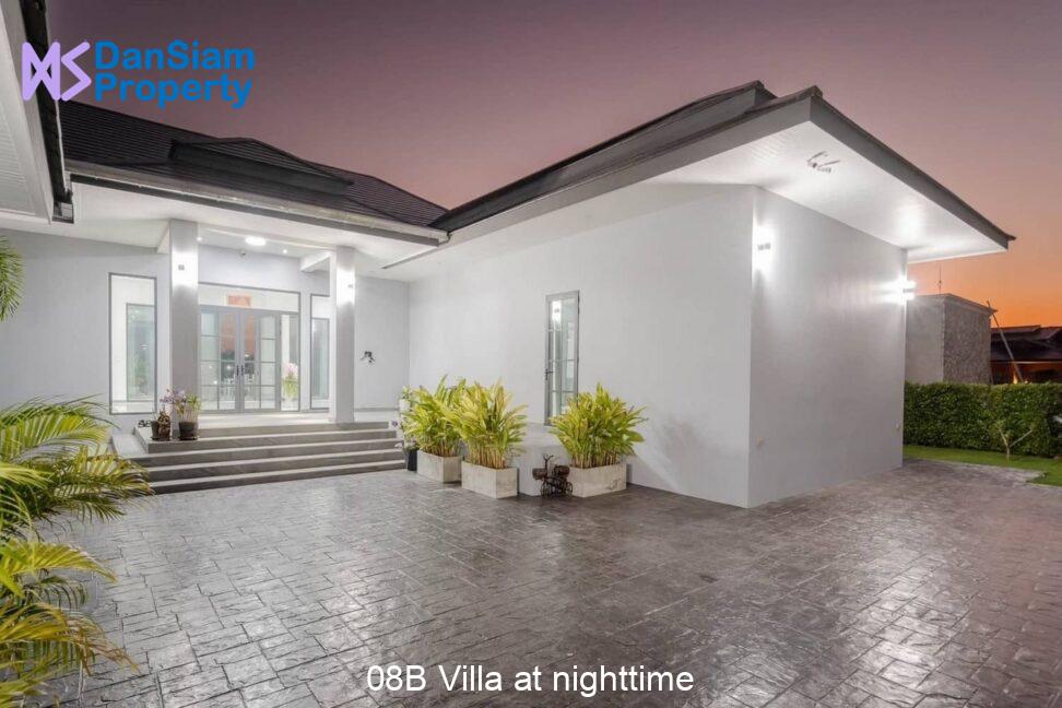 08B Villa at nighttime