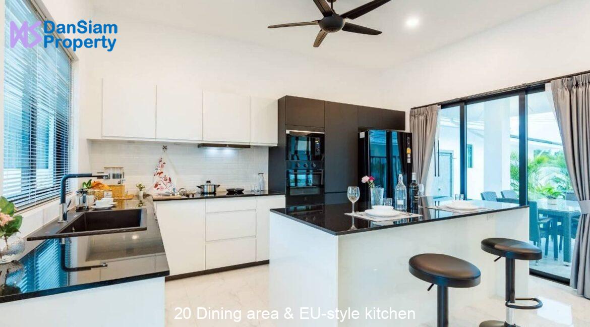 20 Dining area & EU-style kitchen