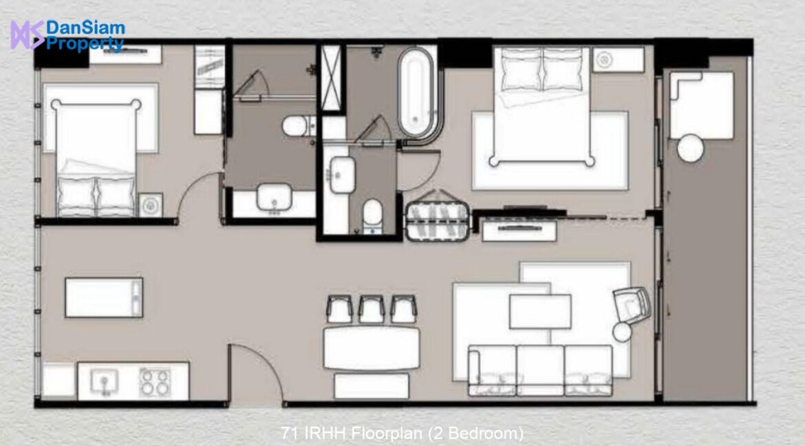 71 IRHH Floorplan (2 Bedroom)