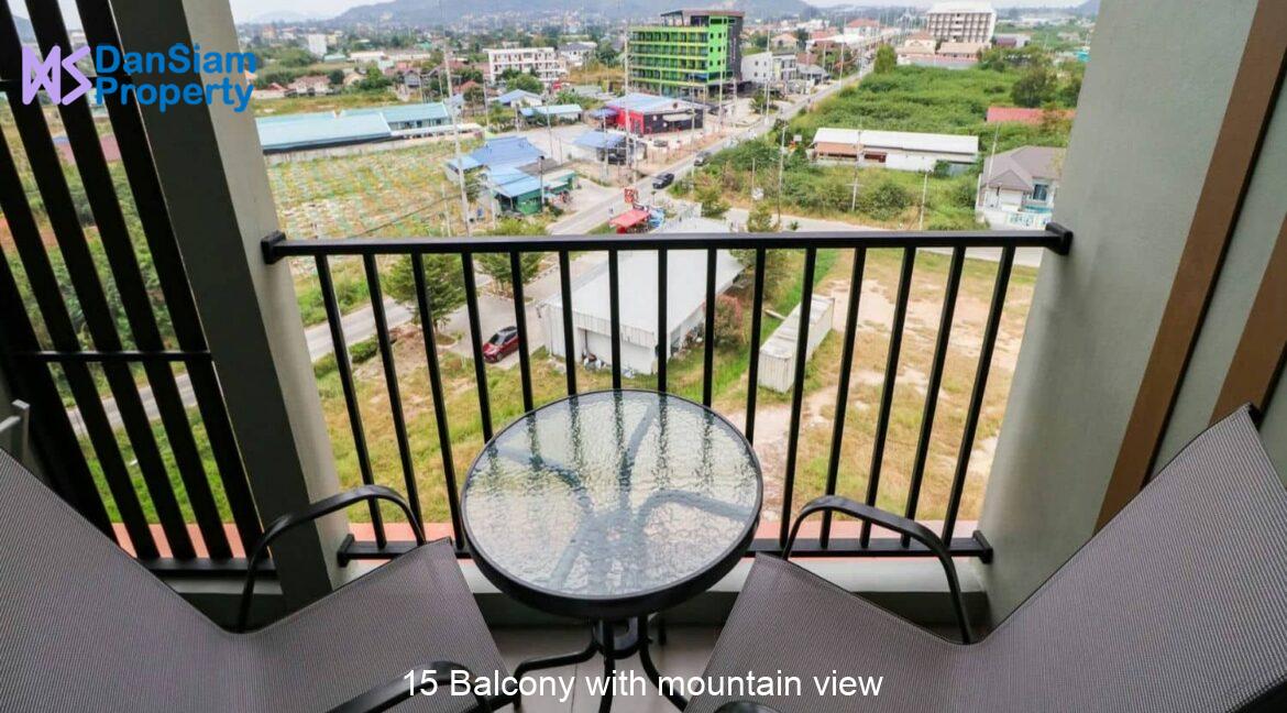 15 Balcony with mountain view