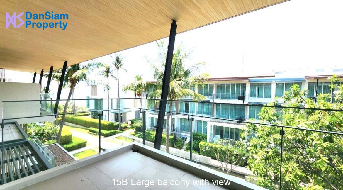 15B Large balcony with view