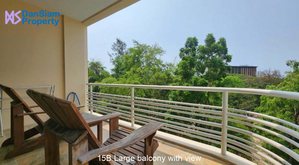 15B Large balcony with view