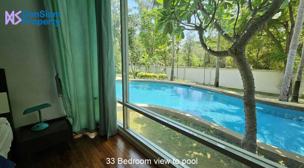 33 Bedroom view to pool