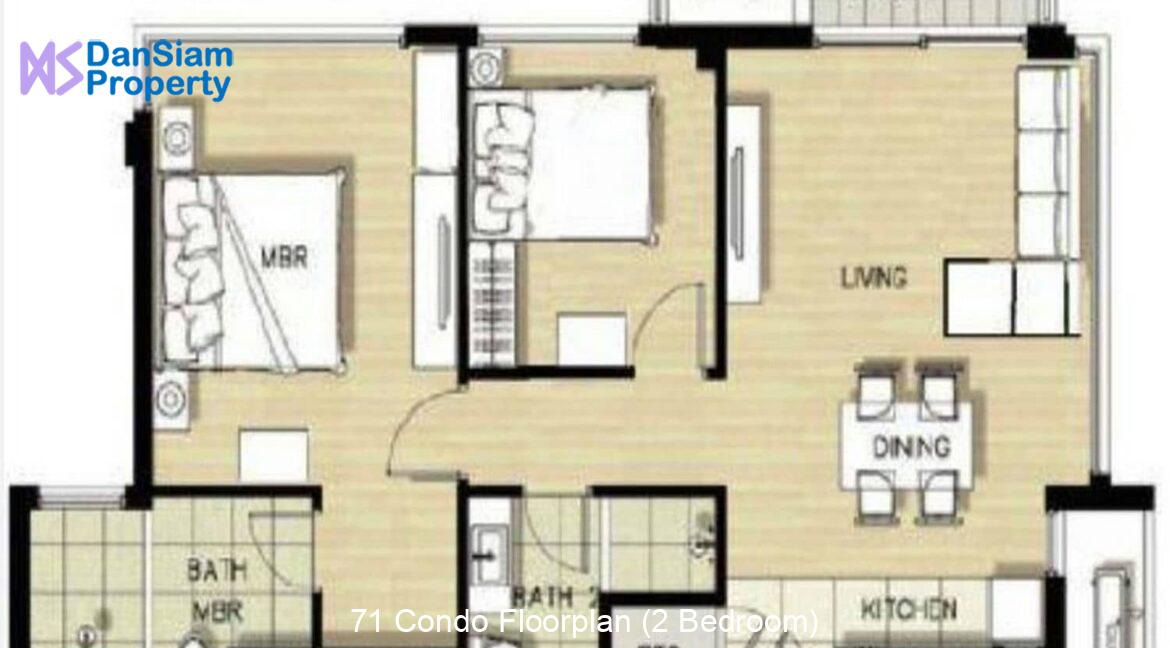 71 Condo Floorplan (2 Bedroom)