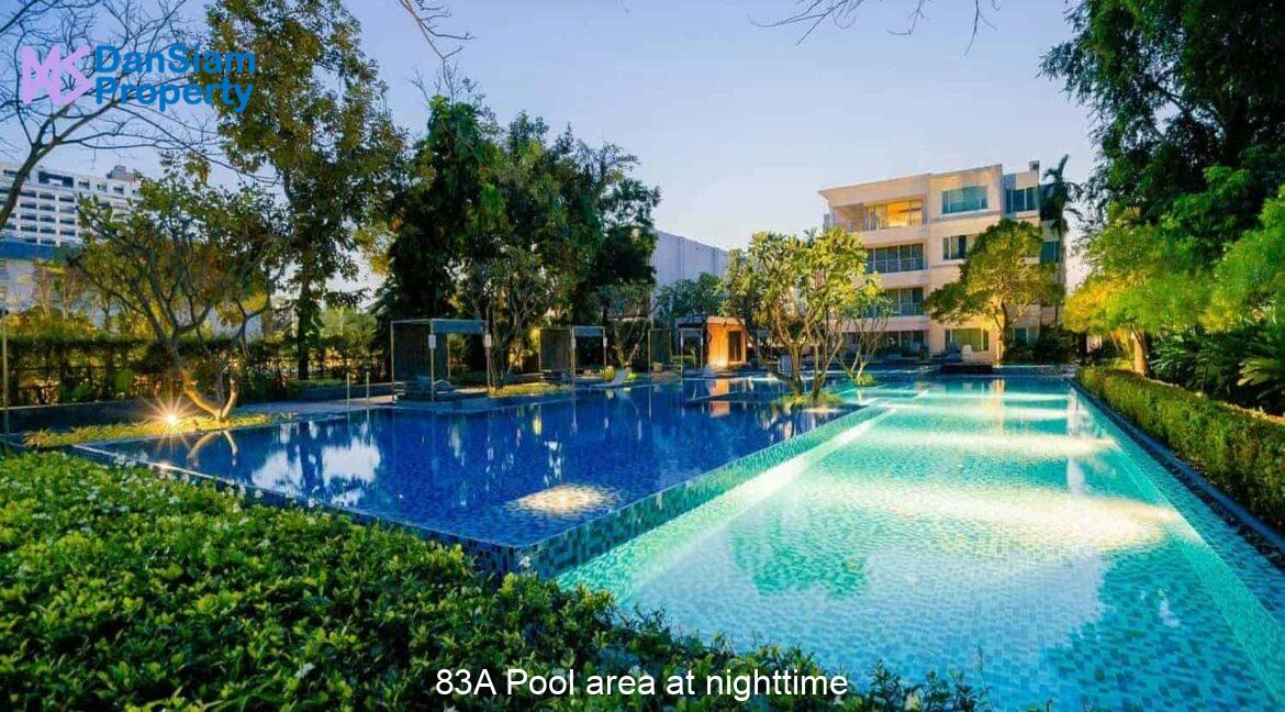 83A Pool area at nighttime