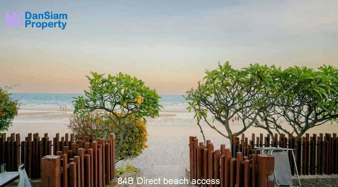 84B Direct beach access