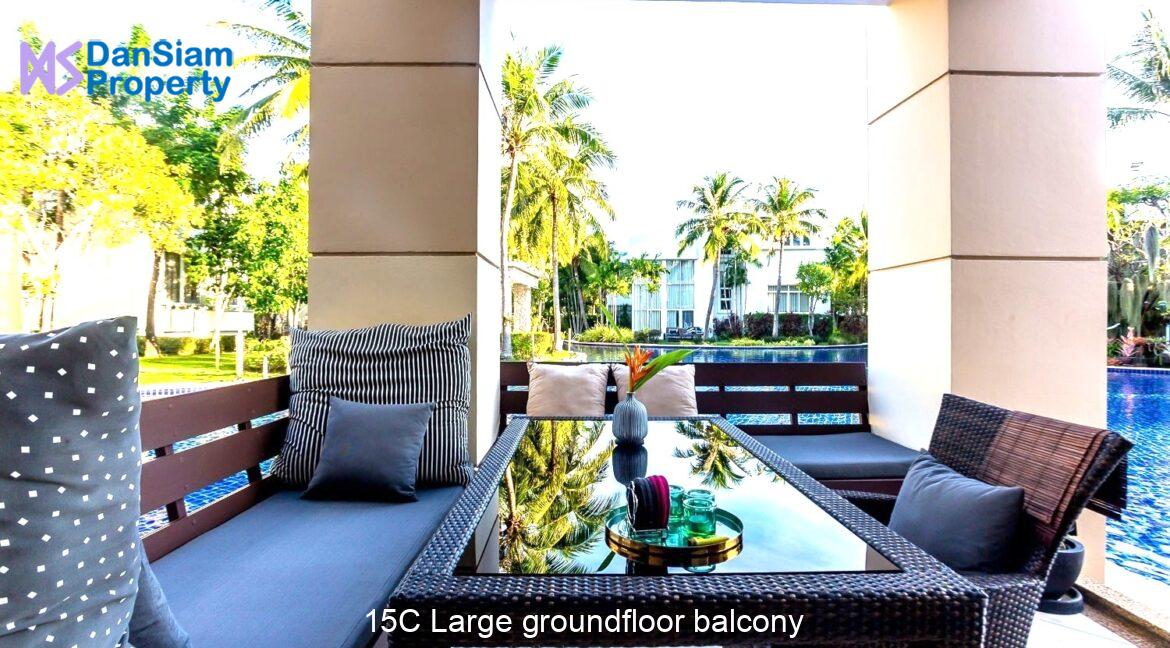 15C Large groundfloor balcony