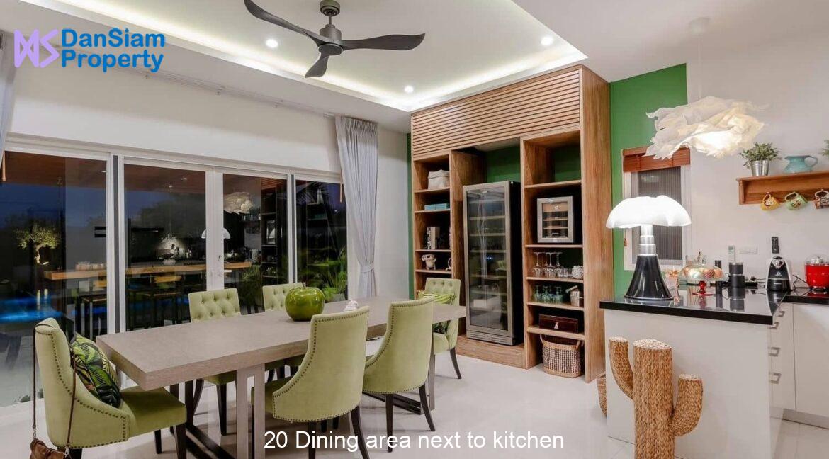 20 Dining area next to kitchen