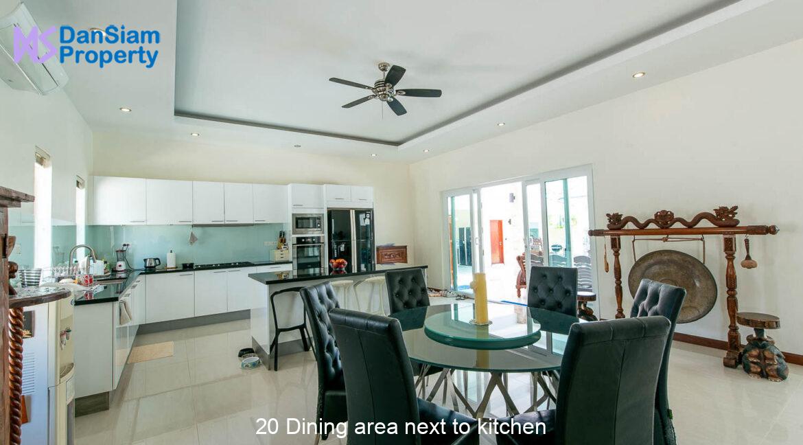 20 Dining area next to kitchen