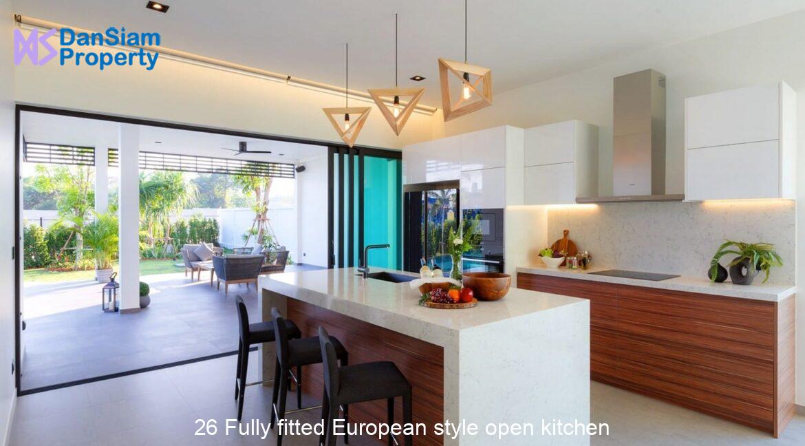 26 Fully fitted European style open kitchen