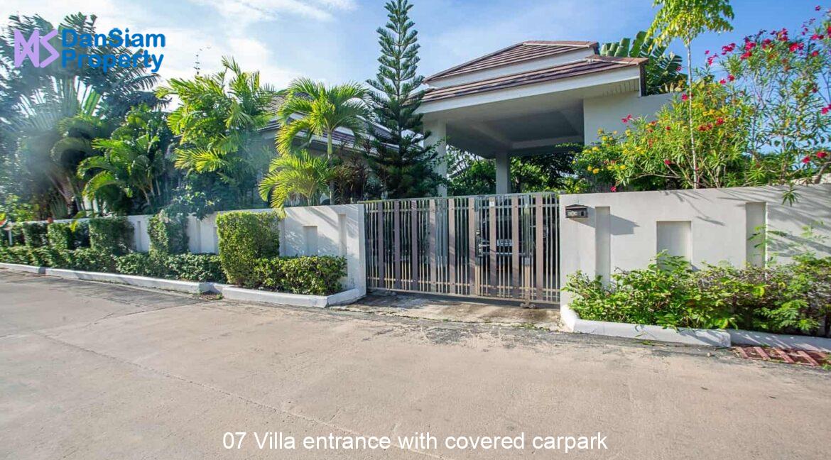 07 Villa entrance with covered carpark