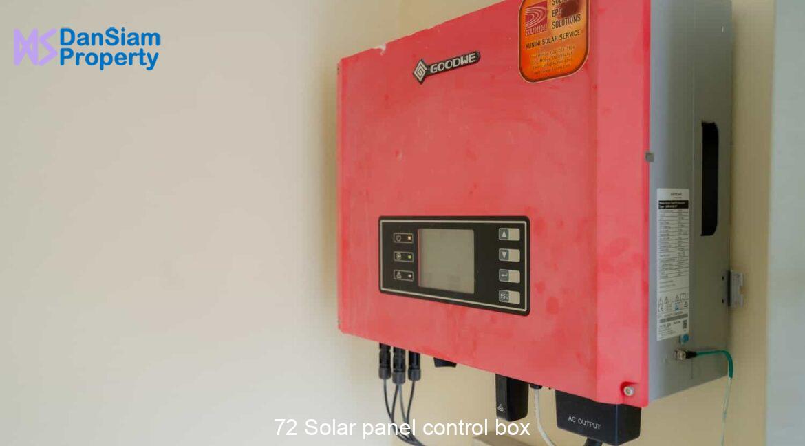 72 Solar panel control box