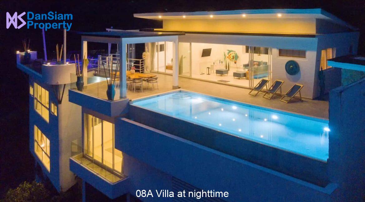 08A Villa at nighttime