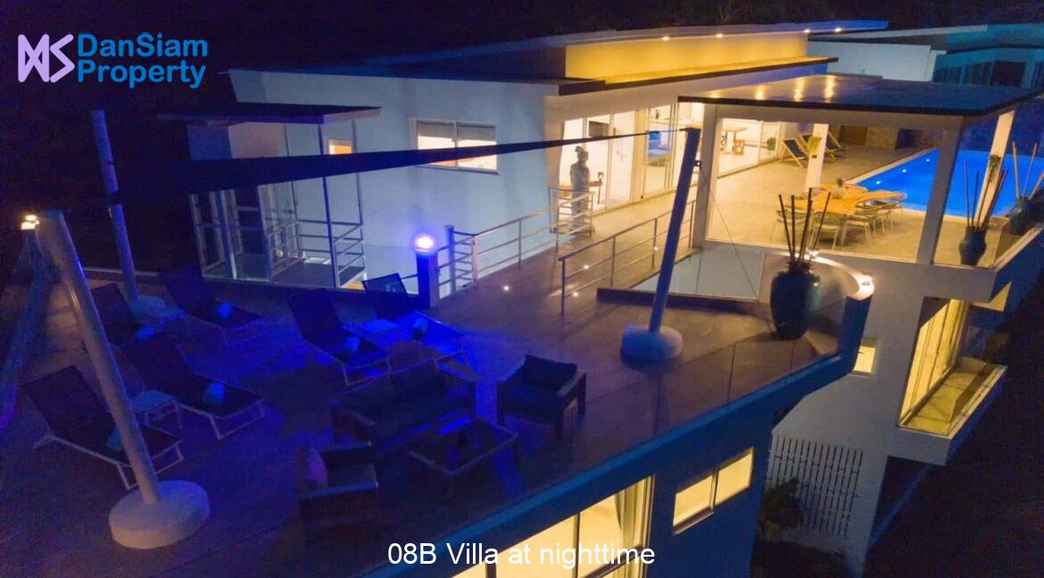 08B Villa at nighttime