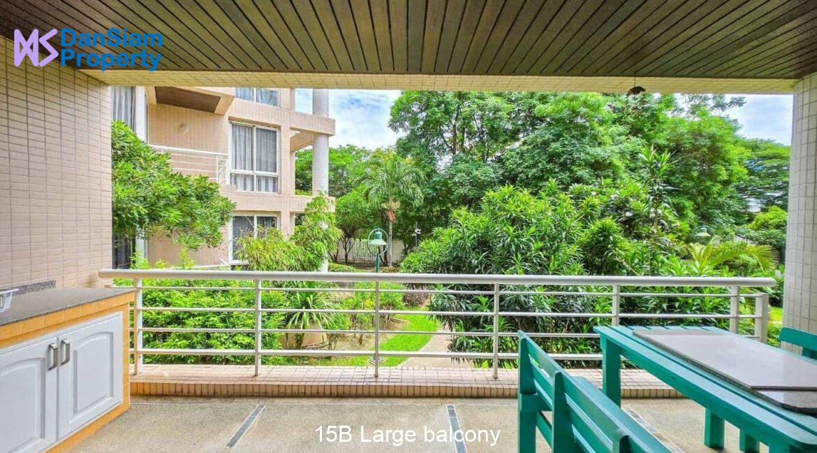 15B Large balcony