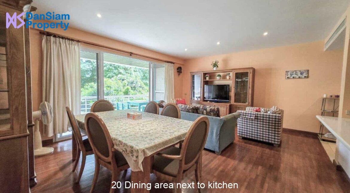 20 Dining area next to kitchen