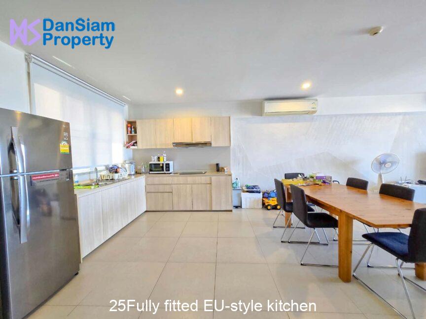 25Fully fitted EU-style kitchen