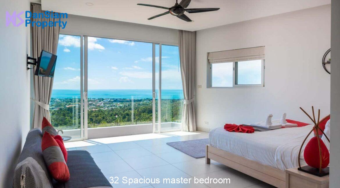 32 Spacious master bedroom