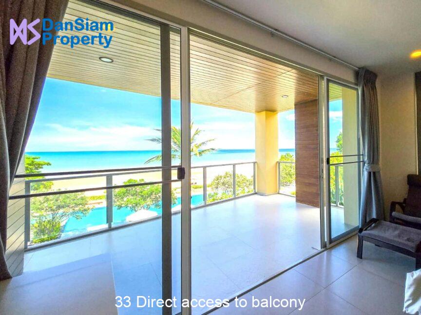 33 Direct access to balcony