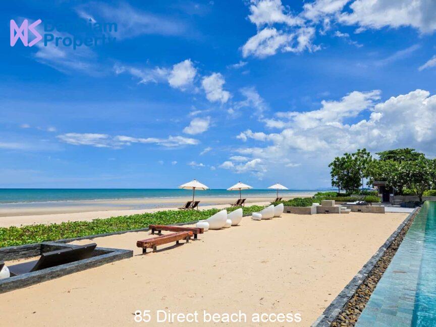 85 Direct beach access