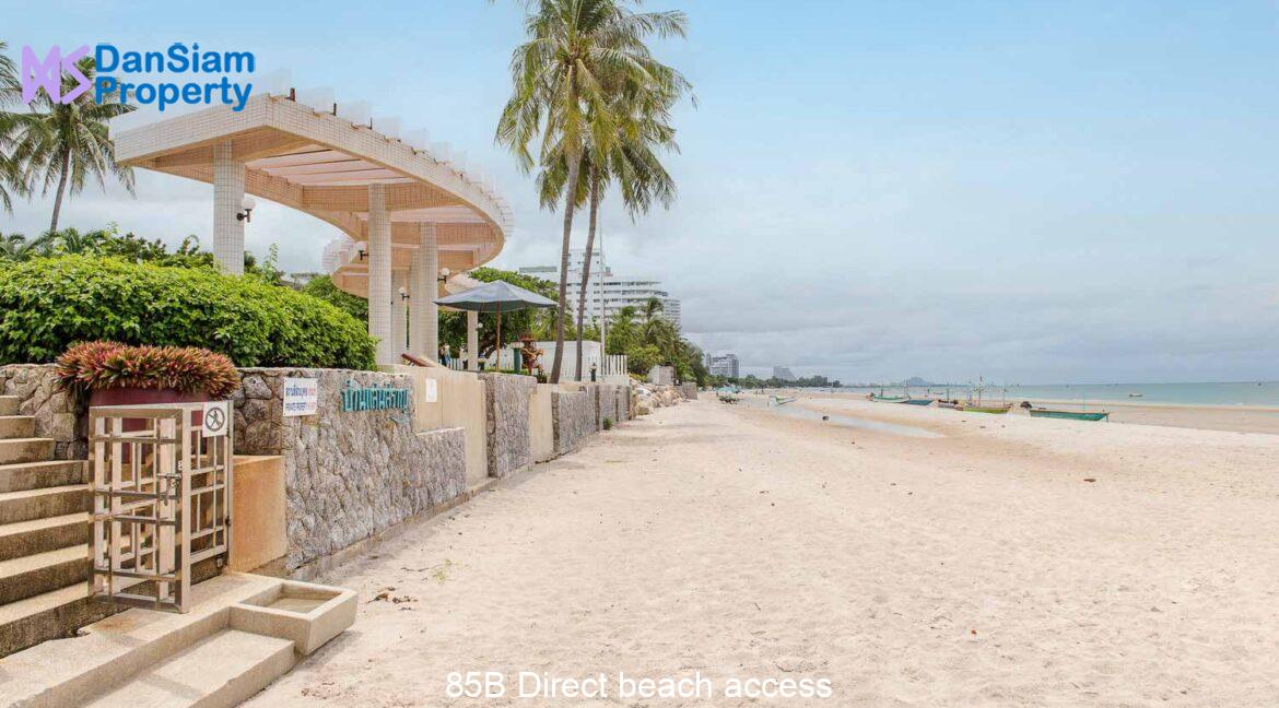 85B Direct beach access