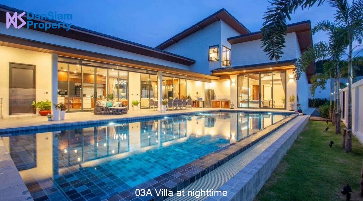 03A Villa at nighttime