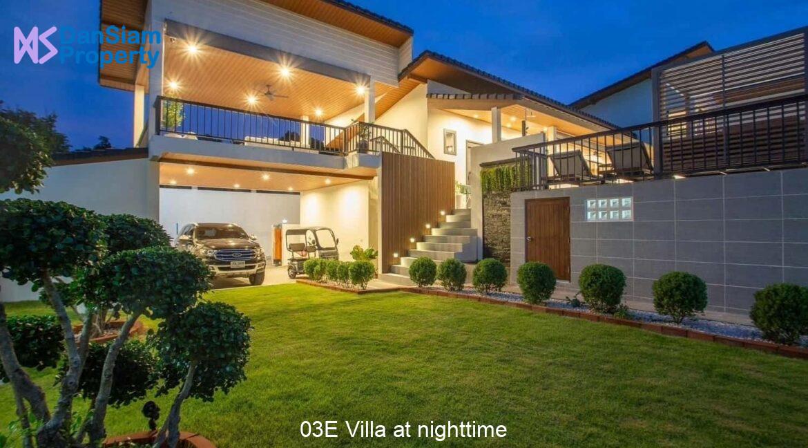 03E Villa at nighttime