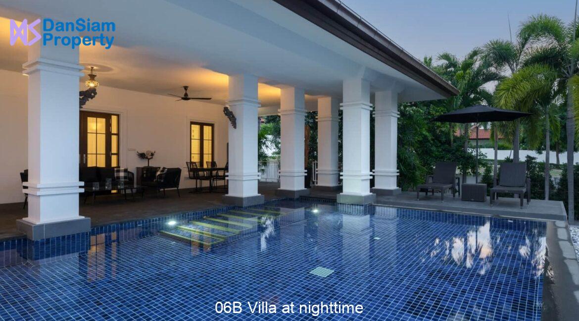 06B Villa at nighttime