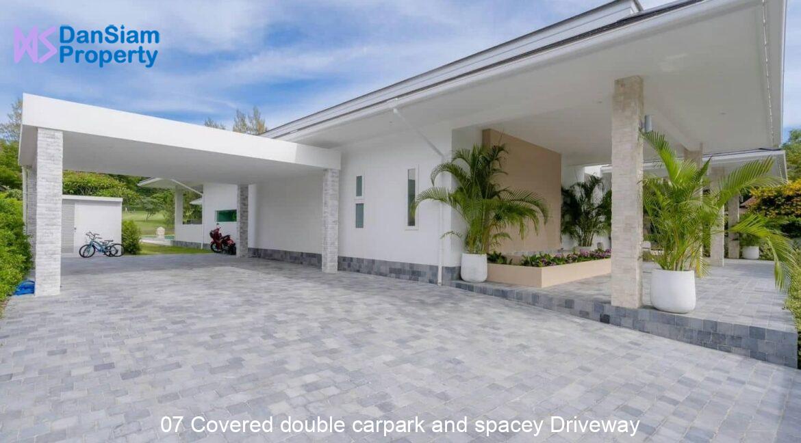 07 Covered double carpark and spacey Driveway