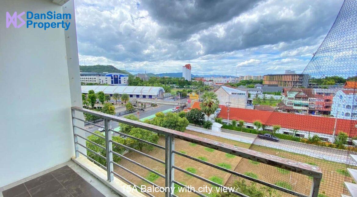 15A Balcony with city view